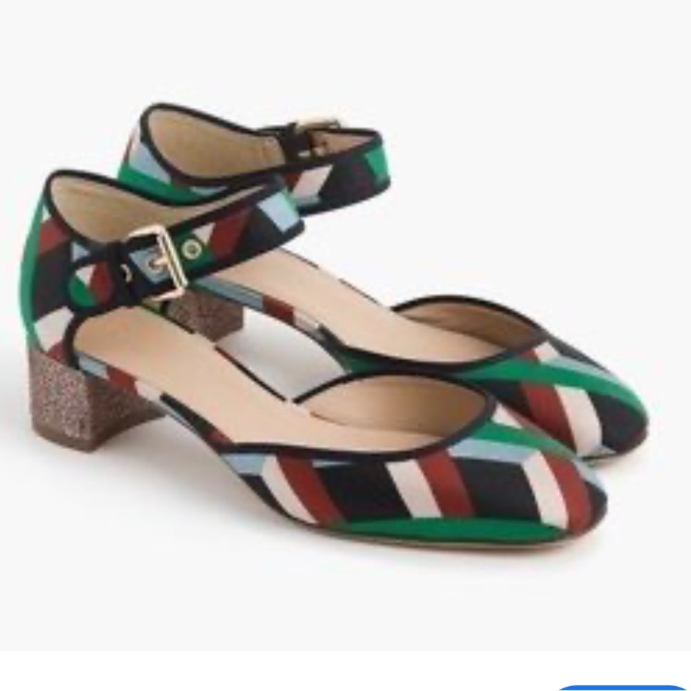 J. Crew Mary Jane low Block heels SZ 10